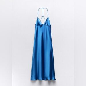Zara Blue Satin Dress